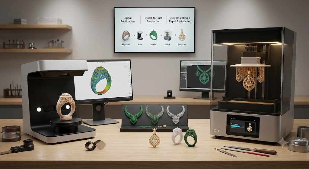 3D Jewellery Printer and 3D Scanner for Jewellery - WJT